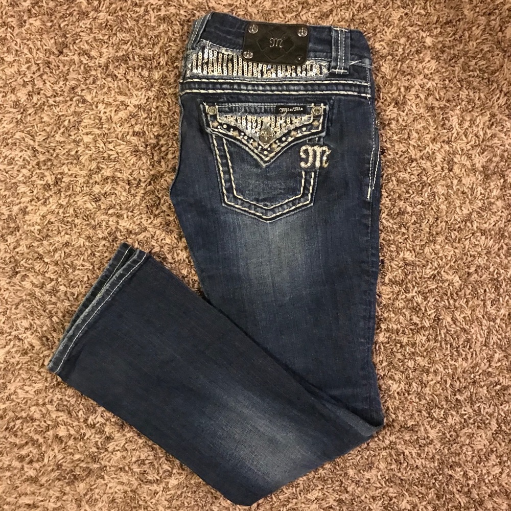 Embellished miss me bootcut jeans